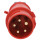 Starkstrom Verlängerungskabel mit CEE Stecker und Kupplung rot / 400V 32A 6,0mm² - Robust & Zuverlässig - „Made in Germany“ Phasenwender 10 Meter