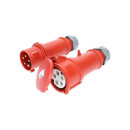 Starkstrom Verlängerungskabel mit CEE Stecker und Kupplung rot / 400V 32A 4,0mm² / 6,0mm² - Robust & Zuverlässig - „Made in Germany“