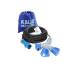 CEE Verl&auml;ngerung KALLE Blue mit 3-fach-Kupplung 3G 1,5mm&sup2; 30 Meter
