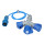 CEE Verl&auml;ngerung KALLE Blue EXTREME 2,5mm&sup2; mit 3-fach-Kupplung 1,5 Meter
