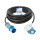CEE Verlängerungskabel mit CEE Camping Stecker blau und Winkelkupplung Kompakt 230V 16A 1,5mm² Gummikabel - Zäh & Unverwüstlich – „Made in Germany“ 10 Meter