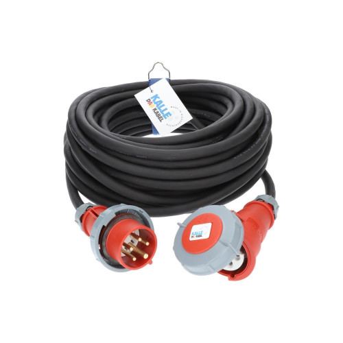 CEE Verl&auml;ngerung KALLE Red Aquasafe 32A IP67 5G 4,0mm&sup2; Phasenwender 5 Meter