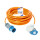Camping Verlängerungskabel mit CEE Camping Stecker und Winkelkupplung Kompakt 230V 16A 2,5mm² in Signalfarbe Orange - Robust & Sicher – „Made in Germany“ 15 Meter