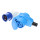 CEE Verl&auml;ngerung KALLE Blue EXTREME 2,5mm&sup2; mit CEE Stecker &Ouml;se und CEE Winkelkupplung 1,5 Meter