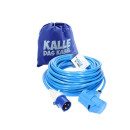 CEE Verlängerung KALLE Blue EXTREME 2,5mm² mit CEE Stecker Öse und CEE Winkelkupplung 25 Meter