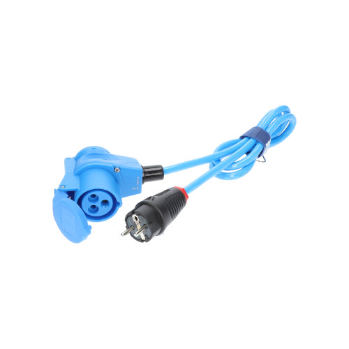 Kalle Adapterkabel Schuko 2,5mm² auf CEE 230V Winkel Extreme Blau IP44 1,5 Meter