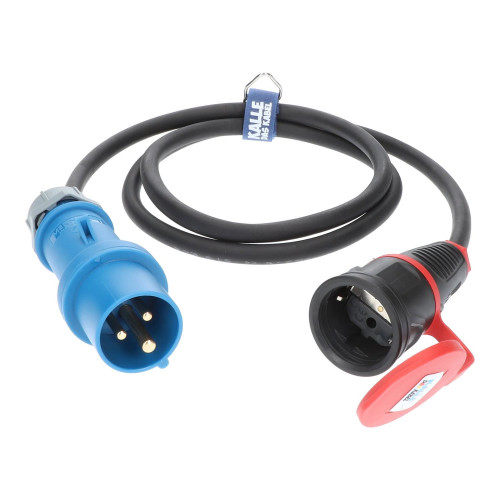 CEE Adapterleitung KALLE Blue CEE auf SCHUKO Professional 3G 1,5mm&sup2; 1,5 Meter