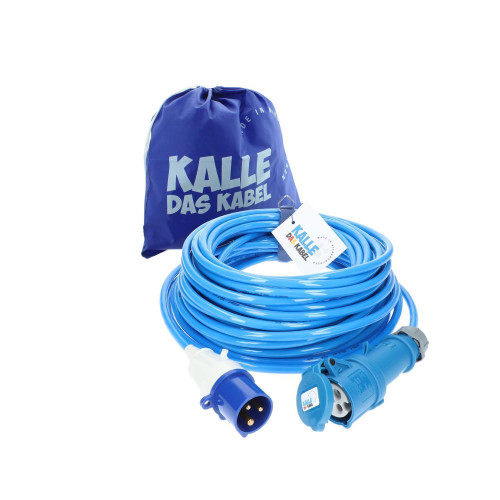 CEE Verlängerung KALLE Blue EXTREME 2,5mm² mit Öse CEE Kupplung Normal 30 Meter