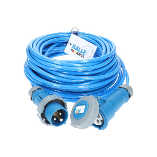 Kalle Verlängerungskabel CEE 230V 16A 2,5mm² Extreme Blau Aquasafe IP67 20 Meter