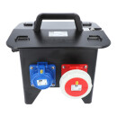 Mobilverteiler Stromverteiler RIED Model 3 mit 1,5 m H07RN-F 5G 2,5 mm² Gummileitung mit CEE-Stecker 400V 16A 5-polig 2x CEE-Steckdose 16A 2x Schuko Steckdose IP54 Vollgummiverteiler