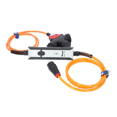 Personenschutzschalter KALLE PRCD-S pro (Kopp) mit 3-Fach Kupplung H07BQ-F 3G 2,5 (PUR-Kabel) orange