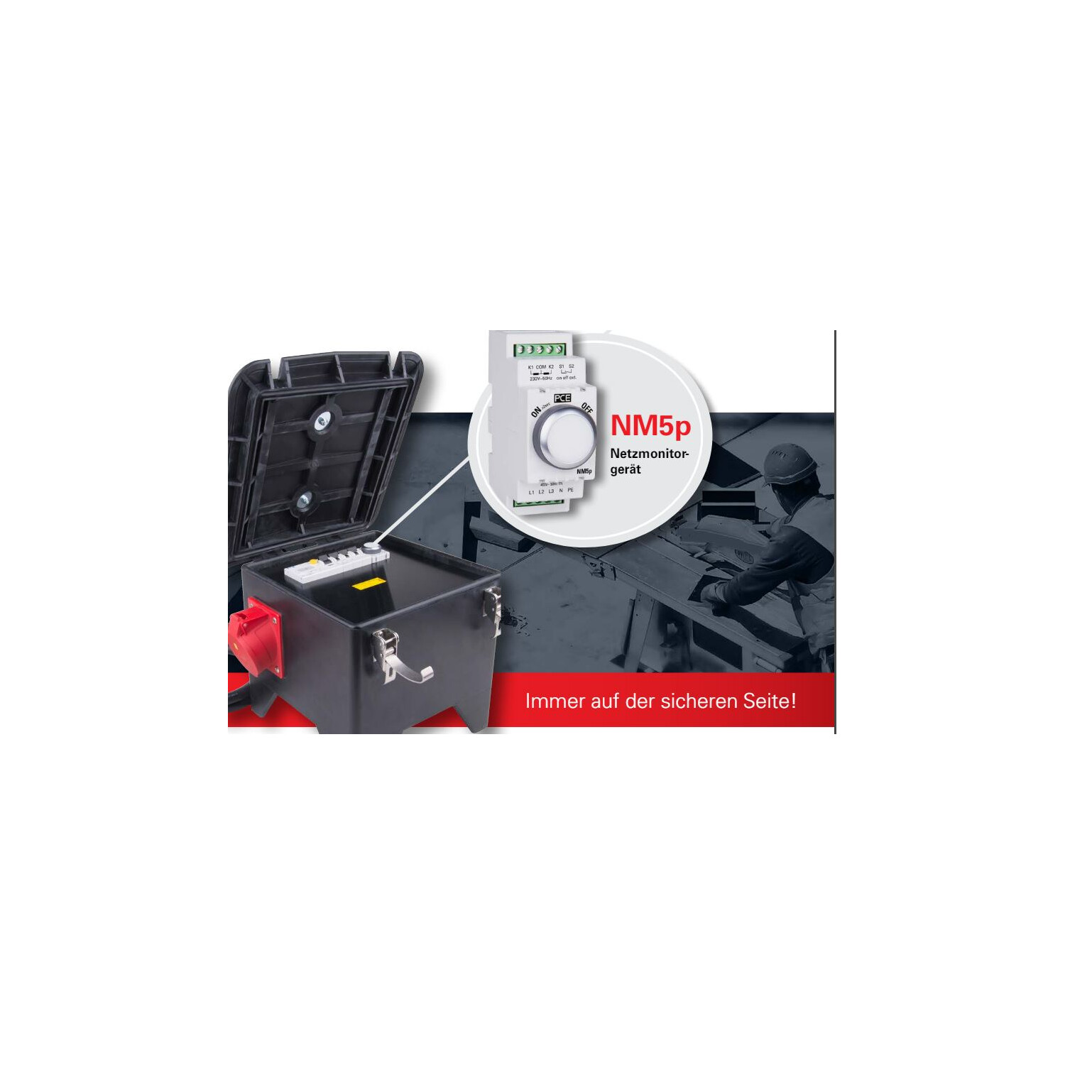 CEE-Kompaktverteiler CEE Stecker + Kupplung 16A + 3x Schuko-Steckdosen