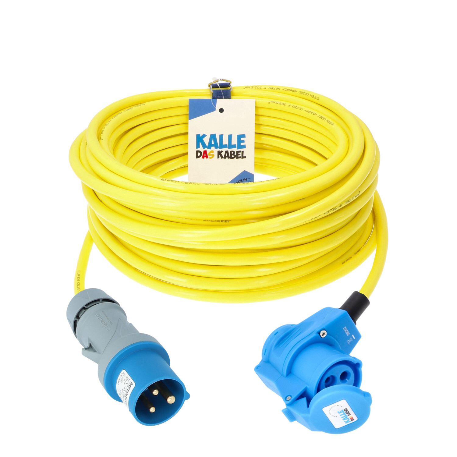 CEE Verlängerungskabel Camping GIMEG CEE Verlängerungskabel 30m – Für Camping & Outdoor, Wasserdicht Mit Neopren, 230V Cee Verlängerungskabel 25m