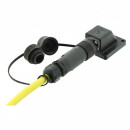 Kalle Landanschlusskabel CEE 230V 16A 2,5mm² Philippi Kupplung RS692 Extreme Signal Gelb IP44 mit Winkelgehäuse 5 Meter