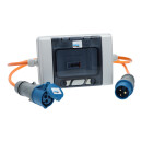 Kalle Stromzähler / Zwischenzähler CEE 230V H07BQ-F 3G 2,5 orange (PUR-Kabel), Anschluss und Abgangsleitung je 1 Meter Länge