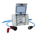 Kalle Stromzähler / Zwischenzähler Schuko 230V H07BQ-F 3G 2,5 blau (PUR-Kabel) mit FI 30mA, Anschluss und Abgangsleitung je 1 Meter Länge