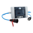 Kalle Stromzähler / Zwischenzähler Schuko 230V H07BQ-F 3G 2,5 blau (PUR-Kabel), Anschluss und Abgangsleitung je 1 Meter Länge