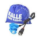Kalle LEDapter Schuko auf CEE 230V Winkelkupplung Adapterkabel Gummi H07RN-F 3G 2,5 mm² 1,5 m mit LED-Verpolungsanzeige