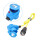KALLE Camping Starter Set Polyurethan Campingkabel H07BQ-F 3G 2,5 mm² gelb Polyurethan-Verlängerung 25 m + Kalle LEDapter 230V Winkel IP44 1,5 m H07BQ-F 3G2,5 (PUR-Kabel) gelb