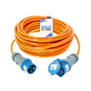 KALLE Camping Starter Set Polyurethan Campingkabel H07BQ-F 3G 2,5 mm² orange Polyurethan-Verlängerung 25 m + Kalle LEDapter 230V Winkel IP44 1,5 m H07BQ-F 3G2,5 (PUR-Kabel) orange