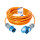 KALLE Camping Starter Set Polyurethan Campingkabel H07BQ-F 3G 2,5 mm² orange Polyurethan-Verlängerung 25 m + Kalle LEDapter 230V Winkel IP44 1,5 m H07BQ-F 3G2,5 (PUR-Kabel) orange