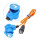 KALLE Camping Starter Set Polyurethan Campingkabel H07BQ-F 3G 2,5 mm² orange Polyurethan-Verlängerung 25 m + Kalle LEDapter 230V Winkel IP44 1,5 m H07BQ-F 3G2,5 (PUR-Kabel) orange