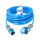 KALLE Camping Starter Set Polyurethan Campingkabel H07BQ-F 3G 2,5 mm² blau Polyurethan-Verlängerung 25 m + Kalle LEDapter 230V Winkel IP44 1,5 m H07BQ-F 3G2,5 (PUR-Kabel) blau