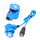 KALLE Camping Starter Set Polyurethan Campingkabel H07BQ-F 3G 2,5 mm² blau Polyurethan-Verlängerung 25 m + Kalle LEDapter 230V Winkel IP44 1,5 m H07BQ-F 3G2,5 (PUR-Kabel) blau