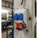 Wandsteckdosenkombination COMBO-POL2 CEE 16A 5p 2xSSD nat IP44