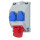 Wandsteckdosenkombination COMBO-POL2 CEE 16A 5p 2xSSD nat IP44