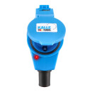 Kalle LEDapter Schuko auf CEE 230V Winkelkupplung 3G 2,5 mm² mit LED-Verpolungsanzeige Extreme Blau IP44