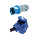 Kalle Verlängerungskabel CEE Stecker auf CEE Winkelkupplung mit LED Spannungsanzeige H07RN-F 3G 2,5 mm² 230V 16A IP44 25 Meter