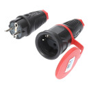 Personenschutzschalter KALLE PRCD-S pro DC (Kopp) erkennung glatter Gleichstöme mit 1-Fach Kupplung  H07BQ-F 3G 2,5 (PUR-Kabel) orange