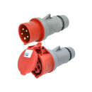 Starkstrom Verlängerungskabel mit CEE Stecker und Kupplung rot / 400V 16A 4,0mm² - Stabil & Unverwüstlich - „Made in Germany“ 40 Meter