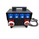 Mobilverteiler Stromverteiler SCHREMS Modell 5  400V 32A auf 32/16A CEE IP67 und Schuko IP68 Vollgummiverteiler IP54