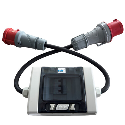 Kalle SafeDown 63/32 – CEE Adapter 400V 63A auf 32A mit LS-Absicherung